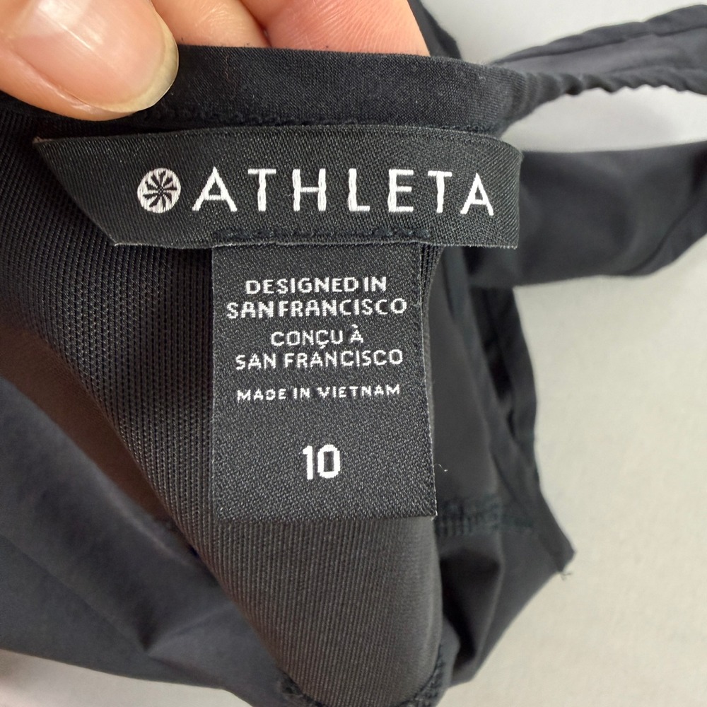 Athleta Expedition Skort Mini Dress Black Sleeveless Half Zip Active Womens 10 - Picture 3 of 16